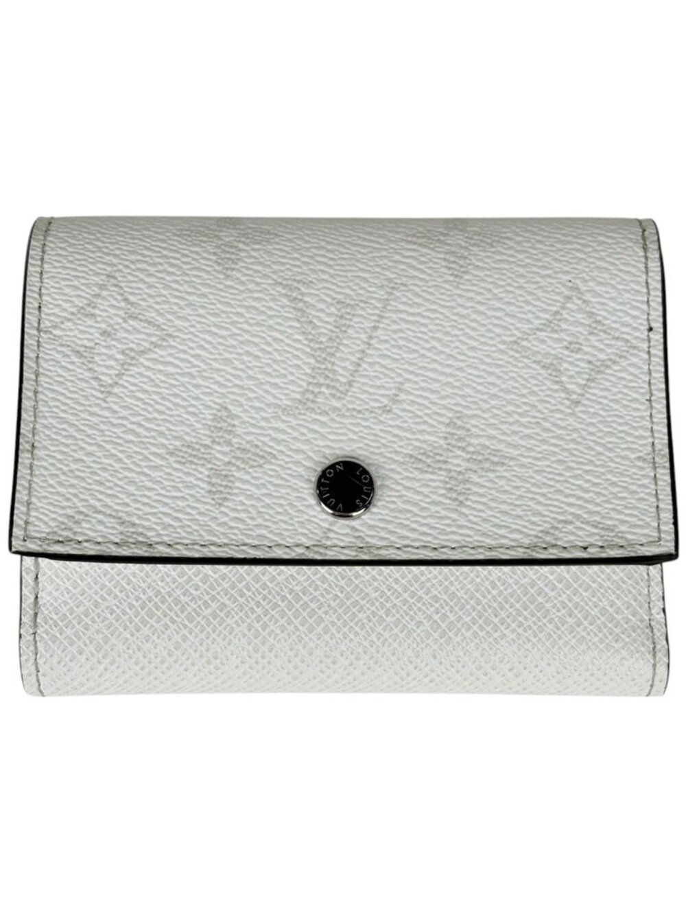 Louis Vuitton Victor Wallet Trifold Monogram Taiga Taigarama Optic White